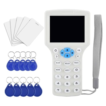 RFID NFC Kopētājs Lasītājs Rakstnieks 10 Frekvences Programmētājs ID IC Card/Keyfob Un 13.56 Mhz UID Taustiņu, Piekļuves Kontroles Sistēmas Izturīgs