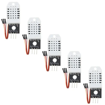 Temperatūras Un Mitruma Sensors, Lai Arduino, Aveņu Pi - Ieskaitot Savienojuma Vadu, 5 Gabali Viegli Instalēt Viegli Izmantot