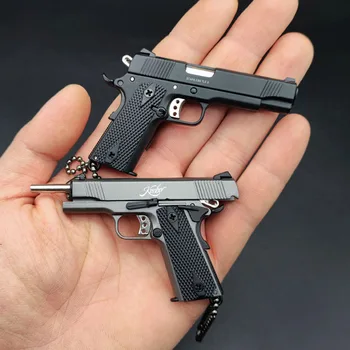 1:3 Black Mini KIMBER 1911 Pistoli Pistole Rotaļlietas Miniatūra Keychain Metāla korpusu Sakausējuma Dāvanu Rotaļlietas (Nevar Nošaut)