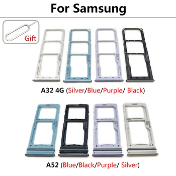 10 Gab. Par Samsung A52 A72 A32 Mikro Nano SIM Kartes Turētāju, Renes Slots Turētāju Adapters Ligzda Viedtālrunis Ar Pin Rezerves Daļas