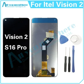 100% Tests Itel Vision 2 / S16 Pro LCD Displejs, Touch Screen Digitizer Montāža Vision2 S16Pro Nomaiņa