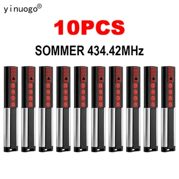 10PCS SOMMER TX03 434 4 XP Garāžas Durvju Vadības pults 434MHz 4022 TX02-434-2 / 4014 TX03-434-2 / 4013 TX03-434-4-XP / 434.42 MHz