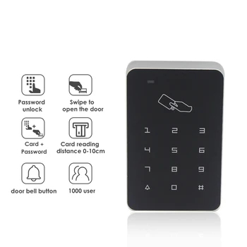 125khz RFID Ciparu Tastatūru, Piekļuves Kontroles Sistēmas, Durvju slēdzenes Kontrolieris RFID karšu lasītājs RFID Tastatūru, Touch Piekļuves Kontroles Sistēmas