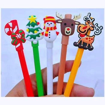 12pcs Ziemassvētku Tēmu Gēla Pildspalva 0.38 mm, Melna Tinte Lodīšu Pildspalvu Ziemassvētku Pildspalvu Cepure Mazuļiem Studentu Kancelejas preces, Dāvanas, Vairumtirdzniecība
