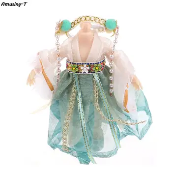 1set 16CM Ķīniešu Stils Doll Hanfu Apģērbu Kleita Lelle Seno Kostīmu Kleita Lelles Apģērbu Aksesuāri Saģērbt Rotaļlietas Meitenēm