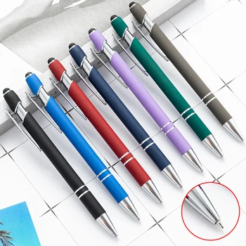 2 In 1 Skārienekrānu, Pildspalvu Multicolour Lodīšu Pildspalvu Capacitive Metāla Nospiediet Pildspalvu Studentu Studiju Kancelejas Piederumi Radošā Rakstīšana