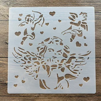 20 *20 cm Mandala eņģelis DIY mandala pelējuma krāsošanas šabloni uzspiests foto albums gofrēta papīra karti, koka, auduma, sienas