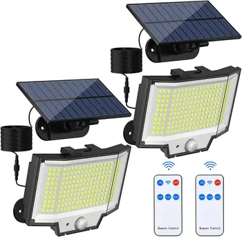 200 LED Āra Saules Split Sienas Lampas Ūdensizturīgs Kustības Sensoru Lampas Dārza Ielu Apgaismojuma Saules Lampas Dārza Drošības