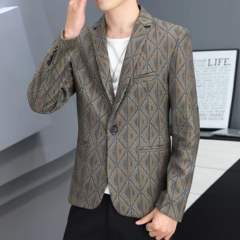 2023 ar Augstu kvalitāti Jaunā Modes Skaists korejiešu Versiju Banketa Ikdienas žakete Slim Modes Vīriešu apģērbi Bleizeri Četri Gadalaiki