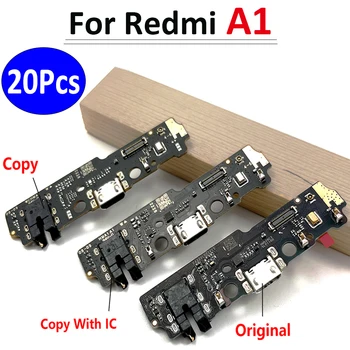 20Pcs，Oriģinālu Par Xiaomi Redmi A1 USB Uzlādes Ports Mikrofons Mic Dock Savienotāju Valdes Flex Kabelis Remonta Daļas