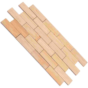 24pcs Miniatūras Floorboard Bambusa Mini Mājas Diy Grīdas Rota Grīdas Dekori