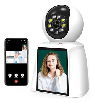 3MP divvirzienu Video Baby Monitor ar 2,8 Collu Ekrānu, WiFi, Drošības Ierīces, Iekštelpu Auto Izsekošana, Bezvadu PTZ Kameras