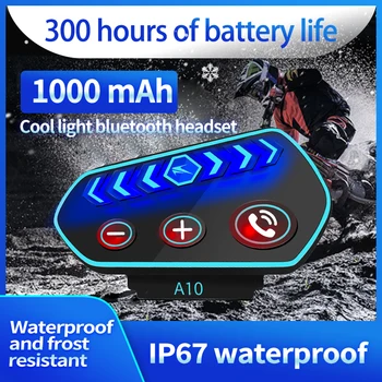A10 Motocikla Ķivere Bluetooth 5.0 Austiņas Bezvadu Brīvroku Zvanu, Mūzikas Austiņas Braucējiem, Ūdensnecaurlaidīgs Moto GPS Austiņas