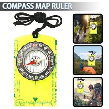 Akrila Kompass, Karte Mini Ceļojumu Pārgājieni, Orientēšanās Kompass, Navigācijas Mēroga Lineāls, Āra Orientēšanās Rokasgrāmata Instrumentu Piederumi
