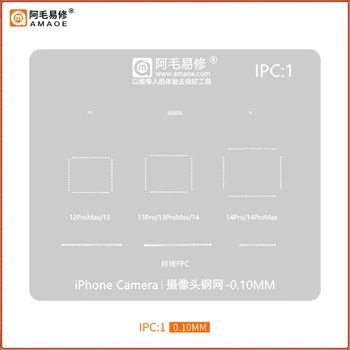 Amaoe Kamera IC ražošanas procesu kontroles Reballing Trafaretu iPhone 12 13 14 Pro Max Mini Plus 12Pro 13Pro 14Pro 12/13/14Promax Čipu Skārda Augu Neto