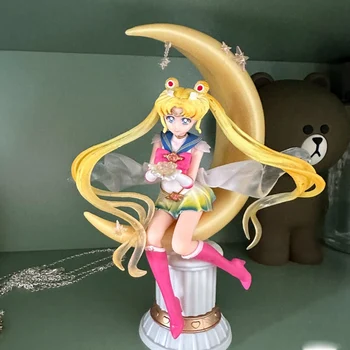 Anime Sailor Moon Skaitļi Dvēseles Ierobežots SHF Figuarts Nulles Chouette Rokturi Super Mēness Zaķis Sudraba, Kristāla Statuetes Modelis Rotaļlietas Meitene