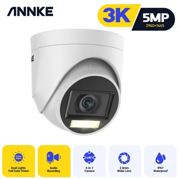 ANNKE 5MP Analog HD Kamera Smart Gaismas, Video Novērošanas Kameras 5MP Bullet 2.8 mm Iekštelpu Āra Ūdensizturīgs Drošības Kameras
