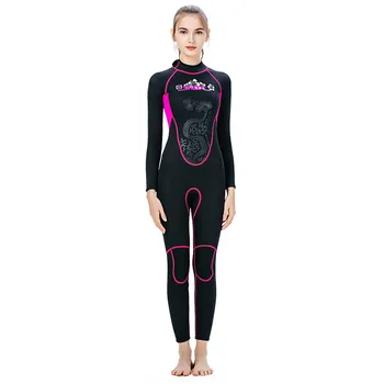 Atpakaļ Rāvējslēdzēju Vienā Gabalā Pilna Ķermeņa Saglabāt Siltu Neoprēna Wetsuit, 3mm Sieviešu Zemūdens Niršanas Tērps, Snorkeling Kleita Sērfošanu Kostīmi