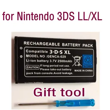 Augstas kvalitātes Zīmols 2500mAh Akumulators 3,7 V Uzlādējams Litija-jonu Akumulators + Instrumentu Komplekts Pack Nintendo 3DS LL/XL Mobilo telefonu