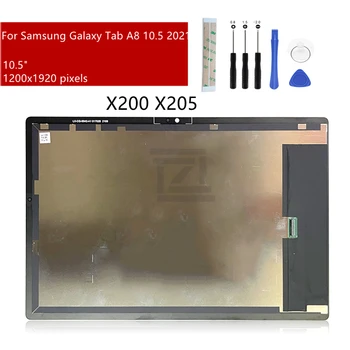 Displejs Samsung Galaxy Tab A8 10.5 (2021) LCD Touch Screen Digitizer X205 X200 Stikla Paneļu Montāža Nomaiņa, Remonts Daļa