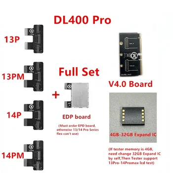 DL400 Pro Jauninājumu Atbalsta iPhone X-13 Pro/13Promax/14Pro/14 Pro Max LCD Ekrānu, iPAD MINI 4/5 Testa Remonts 32GB Paplašināt IC