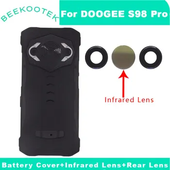 DOOGEE S98 Pro Akumulatora Vāciņu Ar pirkstu Nospiedumu Uztvērēja Infrasarkano Objektīvs Un Aizmugures Kameras Objektīvs Stikla Vāks Doogee S98 Pro Tālruni