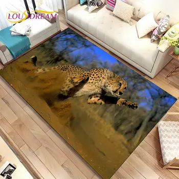 Dzīvnieku Leopard Gepards Karikatūra Zvērs Jomā Paklājs,Paklājs Mājas Dzīvojamā Istaba Guļamistaba, Dīvāns Doormat Virtuves Dekori,neslīdošu Grīdas Paklājs