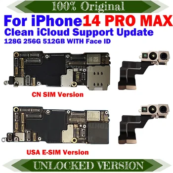 E-SIM MUMS / CN SIM Versija Sākotnējā Mātesplati Par iPhone 14 Pro maks Tukšs iCloud Loģika valde Ar/Bez Sejas Plate Atbalsta Atjauninājumu