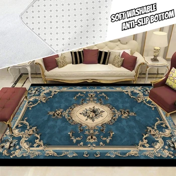 Eiropas Stila Luksusa Dzīvojamās Istabas Paklāji Sadzīves neslīdoša Dīvāns Grīdas Paklājs Mazgājams Lielu Platību Paklājus Guļamistaba Dekorēšana Paklāju