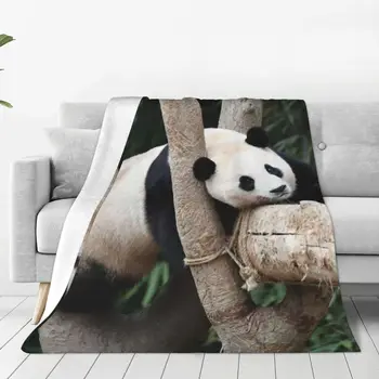 Fubao Panda Fu Bao Dzīvnieku Segu Ziemā Siltumu Dekoratīvie Gultas Mest Segas Izturīgs, ilgmūžīgs, Mājas Dekoru