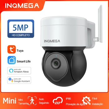 INQMEGA 3MP Tuya Wifi Drošības Āra PTZ Kameras Ai Cilvēka Atklāt Weterproof IP Kamera ar divvirzienu Audio Nakts Redzamības Alexa, Google