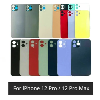 IPhone 12 Pro Max Akumulatora Vāciņu Aizmugurējo Durvju Stikla Paneli iPhone 12 Pro Liels Caurums Aizmugurējā Stikla Korpusa ziņā Ne Līmi Kopija