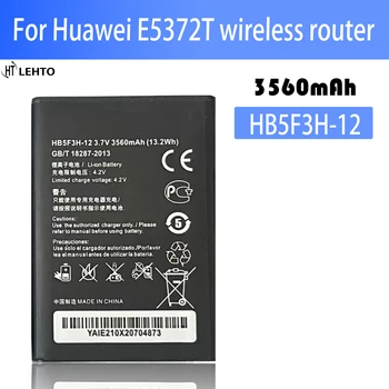 Jaunas 100% Oriģinālā HB5F3H HB5F3H-12 3560mAh Akumulatoru Huawei E5372T E5775 4G LTE FDD Cat 4 bezvadu WIFI Rūteris, Batteria
