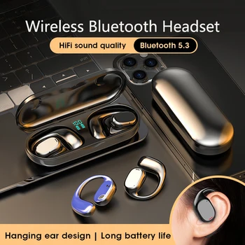Jauns Gaisa Vadāmību Bluetooth5.3 Austiņas Bezvadu Austiņas TWS Karājas HIFI Skaņas Kvalitāte Earbuds Sporta Austiņas ar Mikrofonu