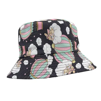 Jauns Zaķis Spaini Cepures Cloud Print Hip Hop Panamas Cepures Zēniem Meitenes Ceļojumu Sauļošanās Cepures Pārgājieni, Kempings Gadījuma Vasaras Saules Cepures