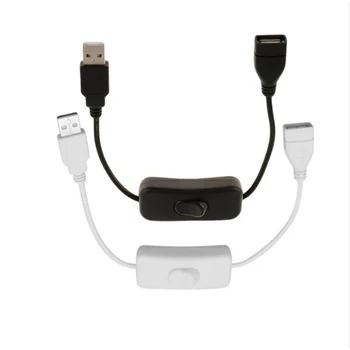 JAUNU 28CM USB Vads ar Slēdzi ON/OFF Kabeļa Pagarinājums Pārslēgt USB Lampa USB Ventilators Barošanas Līnijas Izturīga KARSTĀ PĀRDOŠANAS Adapteri