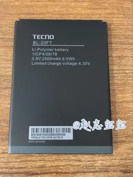 Jaunu litija akumulators 2500mah par TECNO BL-25FT telefoni
