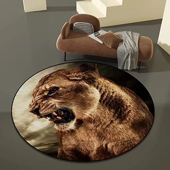 Jaunu Rūkšana Lauva Kārta Paklāju 3D Dzīvnieku Grīdas Paklāji, Guļamistabas, Bērnu Istabas Paklājs Dzīvojamās Istabas Paklājiņš Flaneļa neslīdošu Vannas istabas Paklājiņu