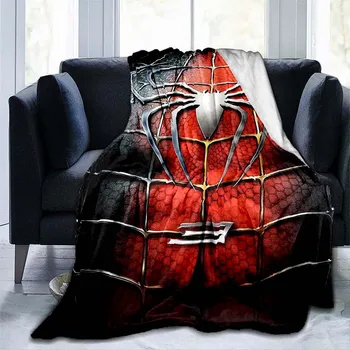 Karikatūra Spider Mest Segu Segtu Varoņi Logo Flaneļa Segas Dīvāni Mīkstās Gultas Loksnes Silts Pārklājs Gultas piederumi Dekori Zēni Dāvanu
