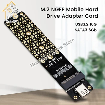 M. 2 NVME USB 3.1 Adapteris M. 2BKey Tipa C Cieto Disku Converter 10 gb / sek. M. 2 NGFF SATA Cieto Disku SSD 2230/2242/2260/2280