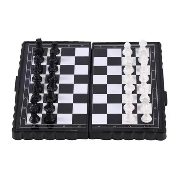 Magnētiskā Ceļojuma Spēle Chess Set Izglītības Šaha Komplekts Rotaļlietas Salokāms Magnētisko Šaha Galda Spēle Ar Uzglabāšanas Soma Bērniem Un Pieaugušajiem