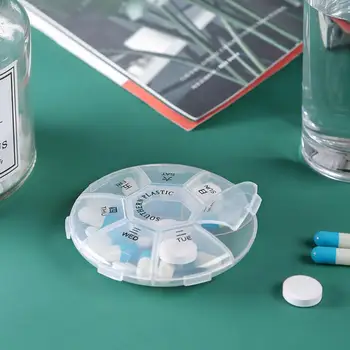 Maza Caurspīdīga Nedēļas Tableti 7. Ailē Tīkli Uzglabāšanas Kaste Narkotiku Organizators Tablete Dozatoru Sadalītāji Ceļojumu