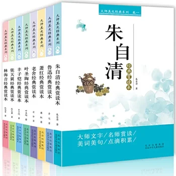 Maģistra Classic Sērija, kas Savākti Esejas Ar Zhu Ziqing un Lu Xun Ārpusklases Literatūras Stāstu Grāmatas Studentiem