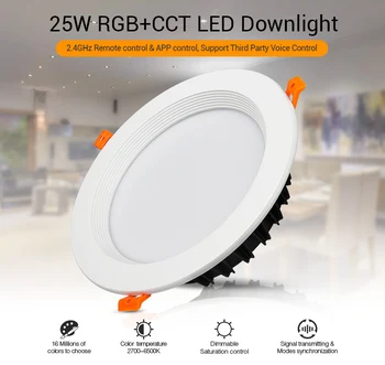 Miboxer FUT060 LED Downlight 25W 24W RGB+PKT AC 110V-220V Iekštelpu Paneļa apgaismojums vietas, led gaismas griestu lampas luces led lampas