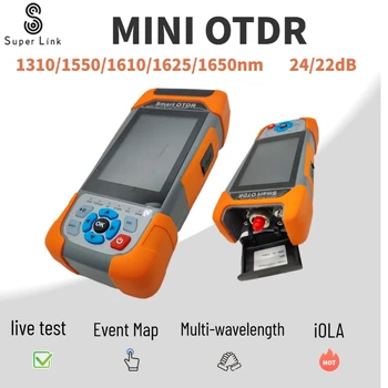 MINI-OTDR 1310/1550/1610/1625/1650nm 24/22dB otdr aktīvo optisko Reflectometer otdr dzīvot testa VFL OLS OPM iola Notikumu Karte Ethernet