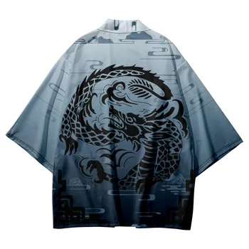 Modes Streetwear Jaciņa Indijas Ziedu Drukāt Cosplay Krekls Tradicionālo Haori Kimono Sievietes Vīrieši Harajuku Japāņu Yukata