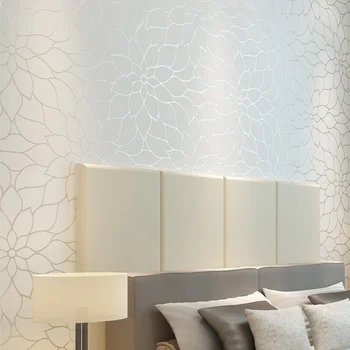 Mūsdienu Vienkāršas 3D White Lotus Tapetes Guļamistabā, Dzīvojamā Istabā, Fonā Mājas Dekoru, Sienas Tapetes Resturant Tējnīca Sienām