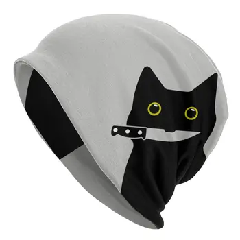 Nazi, Melns Kaķis Unisex Pārsega Darbojas Dubultā Slāņa Plānās Cepures Vīriešiem Sievietēm