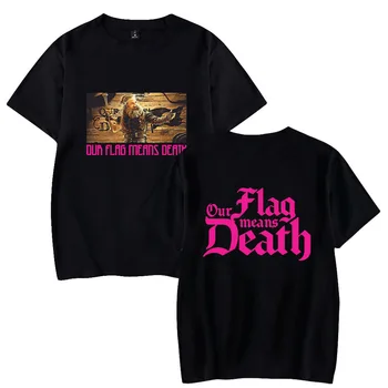 Nossa Bandeira Significa Morte T Amerikāņu Sērija Crewneck Manga Curta Mulheres Homens T-krekls Estilo Gadījuma Verão T-krekls