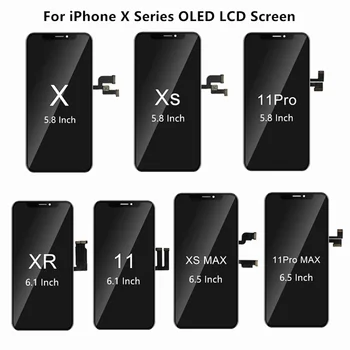 OLED LCD Displejs Priekš iPhone 11 12 Pro Max Digitizer Montāža Nomaiņa iPhone X 13 12mini Ar Ekrāna Demontāža, Instrumenti,